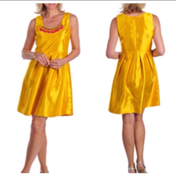 🎉HP🎉 Miss Sixty Golden Fit & Flare Dress - Picture 2 of 3